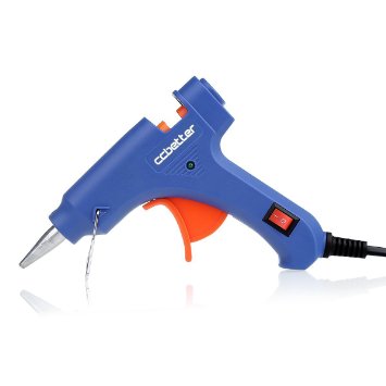 CCbetterreg Mini Hot Glue Gun 20 watt High Resistant Temperature with Safety Stand Holder Blue