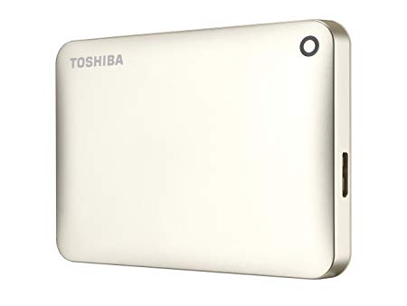 Toshiba Canvio Connect II 2TB Portable External Hard Drive 2.5 Inch USB 3.0 - Satin Gold - HDTC820EC3CA