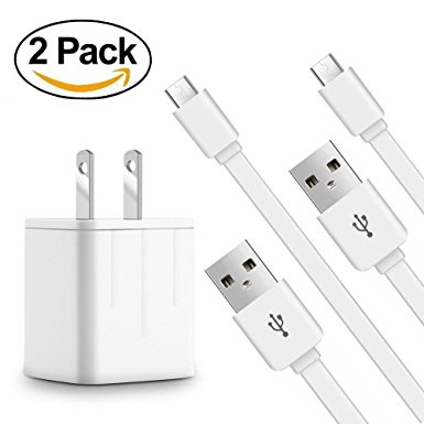 Charger, 4.2A 21W Dual Port Travel Wall Power Adapter with [2-PACK] (5ft) 1.5M YUNSONG Micro USB Cable USB Data Charge Sync Cable for SAMSUNG, HTC, LG, Android Smartphones and Tablets