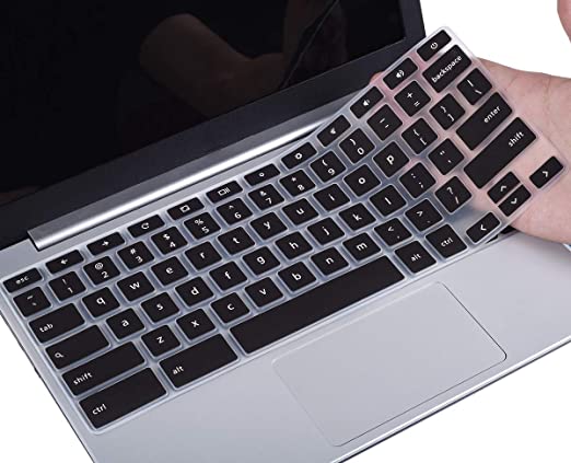 Keyboard Cover Compatible with Dell Chromebook 11 3100 C3181 P22T / Dell Chromebook 11 3120 3180 3181 3189 5190 11.6" / Dell Chromebook 13 3380 13.3" Chromebook, Dell Chromebook Keyboard Skin, Black