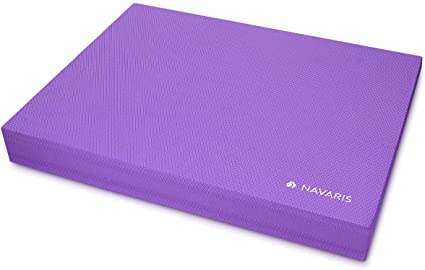 Navaris Foam Balance Pad - Yoga Fitness Exercise Mat Thick Non-Slip Large Stability Cushion 50 x 39 x 6.5 cm