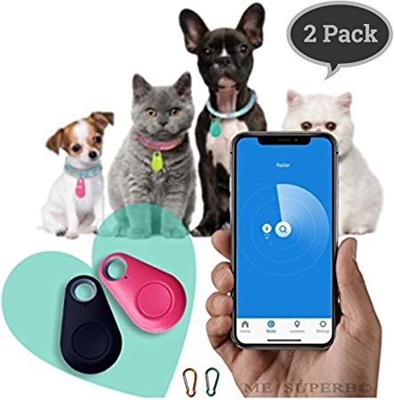 Wireless Key Finder | Spy GPS Tracker Smart Finder Bluetooth Locator Wireless Anti Lost Alarm Sensor for Key Wallet Car Kids Pets Dog Cat Child Bag Phone Located Selfie Shutter - 2 Pack