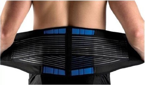 Adjustable Neoprene Double Pull Lumbar Support Lower Back Belt Brace - Back Pain  Slipped Disc Pain Relief - 5 Sizes X-Large 36-40 Inch