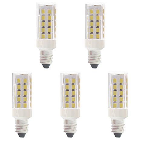 KINDEEP 5-Pack 120V 5W Mini-Candelabra Edison Screw E11 LED Light Bulb 40W Incandescent Replacement 400 Lumens Daylight 6000K