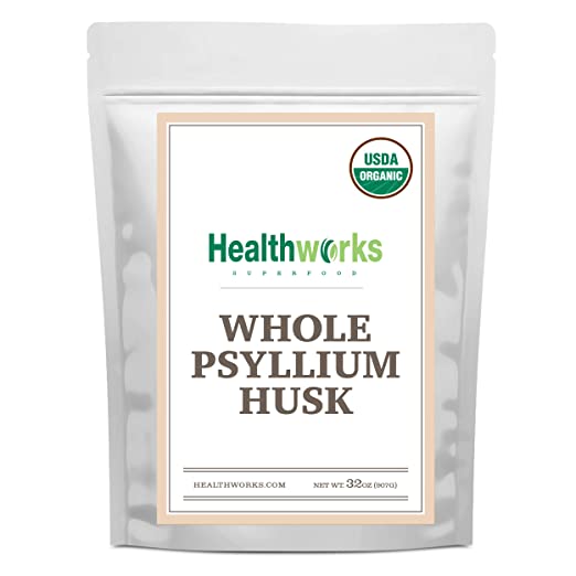 Healthworks Whole Psyllium Husk (32 Ounces / 2 Pounds) | Certified Organic | Indian Sourced | Keto, Vegan & Non-GMO | Gluten-Free & Fiber Support