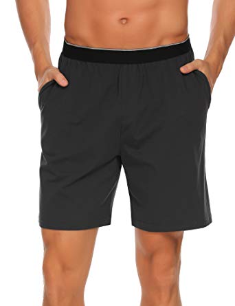 L'AMORE Mens Soft Comfort Loose Gym Pajama Bottoms Sleep Lounge Casual Shorts S-XXL