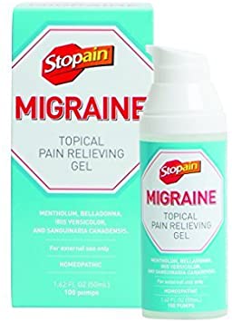 Stopain Migraine Topical Pain Relieving Gel, 1.62 Fluid Ounce by Stopain