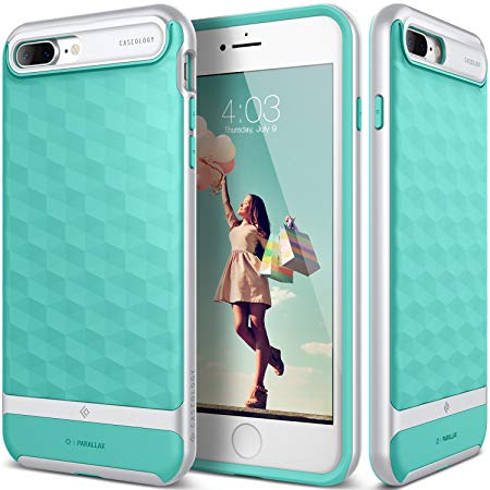 Caseology Parallax for iPhone 8 Plus Case (2017) / iPhone 7 Plus Case (2016) - Award Winning Design - Mint Green