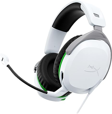 HyperX CloudX Stinger 2 – Gaming Headset for Xbox Licensed, Signature Comfort, Adjustable Headband, Wired, White