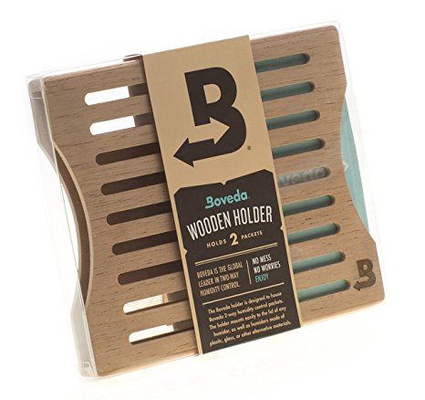 Boveda Wood Packet Holder for Humidors, Holds 2 Packs Side By Side