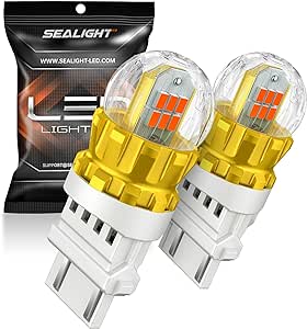 SEALIGHT 3156 3157 LED Bulb Red Brake Lights, 3056 3057 4057 4157 LED Bulb Super Bright 360° LED Bulbs 3020SMD with HD Projector 3000 Lumens for Tail Parking Lights, Pack of 2