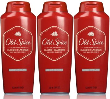 Old Spice Classic Scent Men's Body Wash 18 Fl Oz (Pack of 3)