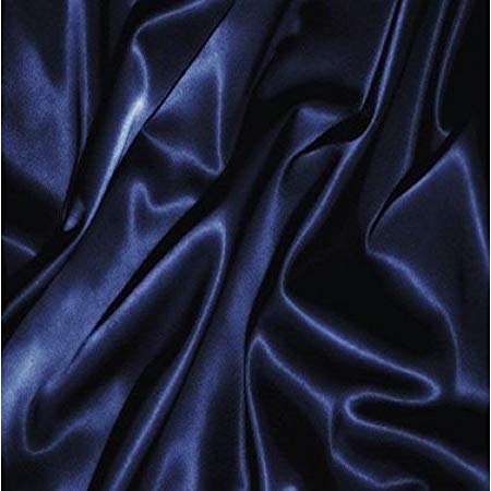 Bedding Emporium 100% Pure Silk Satin Sheet Set 7pcs, Silk Fitted Sheet 15'' Deep Pocket,Silk Flat Sheet,Silk Duvet Cover & Pillowcases Set !!! King, Navy Blue
