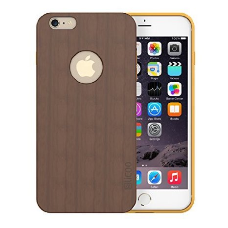 iPhone 6 Plus Wood Case, Slicoo® Nature Series Wooden Slim Covering Case for iPhone 6 Plus 5.5 inch (Rose Wood)