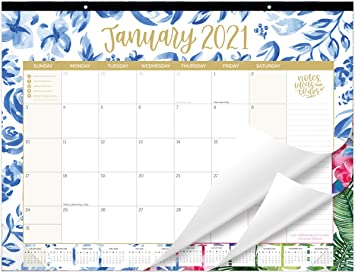 bloom daily planners 2021 Calendar Year Desk/Wall Monthly Calendar Pad (January 2021 - December 2021) - Large 21" x 16" Hanging or Desktop Blotter - Seasonal Designs