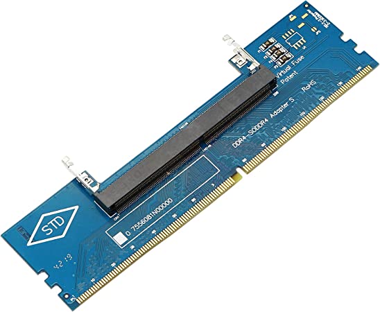 SinLoon Laptop DDR4 RAM to Desktop PC RAM Adapter Card SO DIMM to DDR4 Converters DDR4 Laptop SO-DIMM to Desktop DIMM Memory RAM Connector Adapter (DDR4)