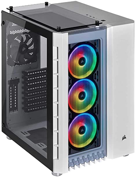 Corsair Crystal Series 680X RGB High Airflow Tempered Glass ATX Smart Gaming Case - White