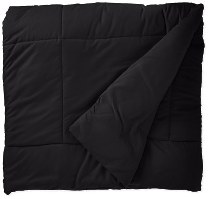 Sweet Home Collection White Goose Down Alternative Comforter, Black, Queen