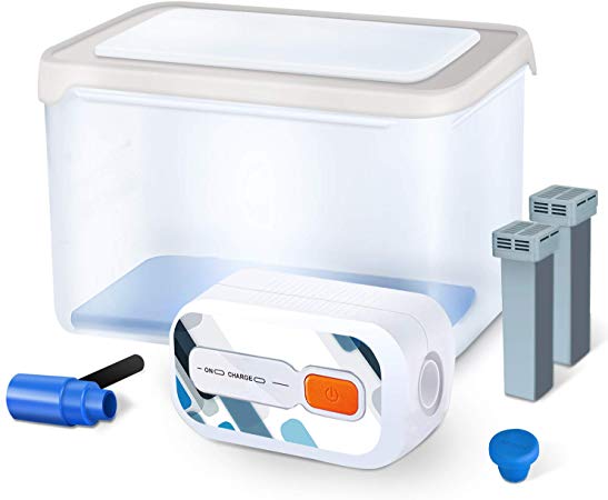 CPAP Cleaner and Sanitizer Supplies with Big Sanitizer Box, Adapter for Cleaner and Sanitizing Machine for Hose(Save 50% Time When Cleaning ALL Simultaneously),Cleaner and Sanitizer Bundle Accessories