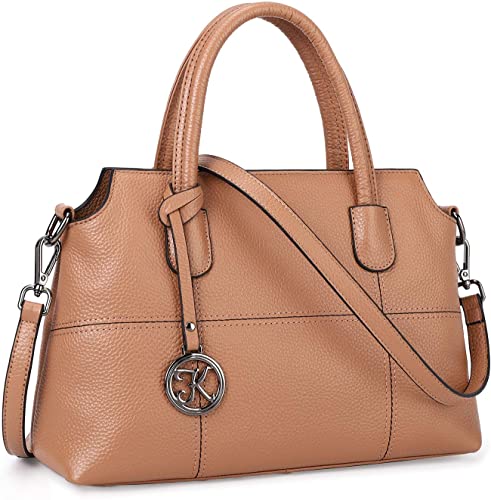 Kattee Genuine Leather Handbags for Women, Soft Hobo Satchel Shoulder Crossbody Bags Ladies Purses