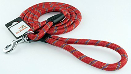 JimHodgesDogTraining Brand - Premium Quality Mountain Climbing Rope Dog Leash - 6 Feet - Great Lead for Walking, Training and Hiking with your Dog or Puppy