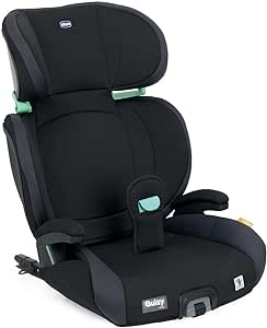 Chicco, Quizy i-Size, Silla de Coche para Niños 3-12 Años (100-150 cm), Instalación Fácil con Sistema Isofix, Reclinable, Ajustable en Altura, con Reposabrazos Acolchados y Asiento Cómodo, Negro