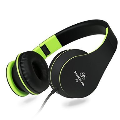 Headphones Sound Intone I68 Stereo Lightweight Foldable Headsets with Microphone 35mm for Cellphones Smartphones Iphone Laptop Computer Mp34 Earphones Valentines Day Gifts Blackgreen
