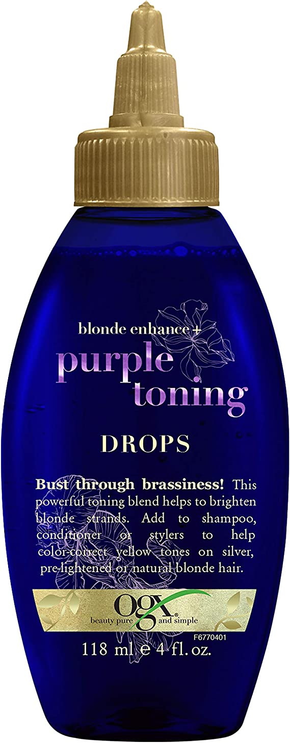 OGX Blonde enhance Purple Fig & iris Toning Drops, 4 ounces