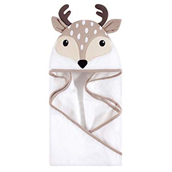 Hudson Baby Animal Face Hooded Towel, Little Fawn, One Size