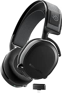 SteelSeries Arctis 7  Wireless Gaming Headset - verlustfrei 2,4 GHz - 30 Stunden Akkulaufzeit - USB-C - 7.1 Surround - für PC, PS5, PS4, Mac, Android und Switch - Schwarz