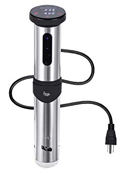 Monoprice Sous Vide Immersion Cooker 1100W - Black/Silver with Adjustable Clamp, Quite Motor, and Simple Controls - from Strata Home Collection