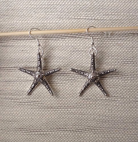 Starfish earrings - nickel free - large starfish - beach earrings