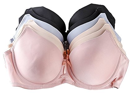 Women's Basic Plain Bras (Packs of 6) - Various Styles