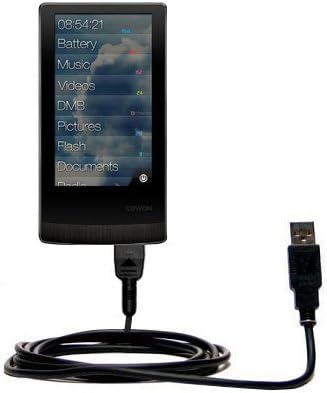 Gomadic USB Data Hot Sync Straight Cable for The Cowon J3 with Charge Function – Two Functions in one Unique TipExchange Enabled Cable