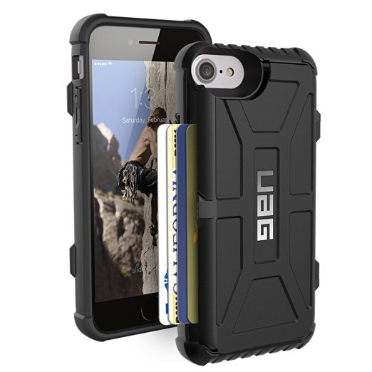 UAG iPhone 7 [4.7-inch screen] Trooper Card Case [BLACK] Military Drop Tested iPhone Case