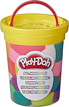 Play-Doh All Mixed Up Big Pot of Crazy Pre-Mixed Assorted Modelling Compound Colours for Children 2 Years and Up, Non-Toxic, 1,246 g/44 oz, F4684