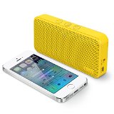 Aud Mini by iLuv Ultra Slim Pocket-Sized Portable Bluetooth Speaker for Apple iPhone Apple iPad Samsung GALAXY Samsung Note Samsung Tablet LG HTC Google and other Bluetooth Devices Yellow