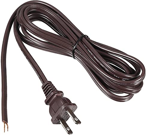 uxcell UL Listed Brown Electrical Lamp Cord SPT-2 8 Feet Stripped Ends Ready for Wiring