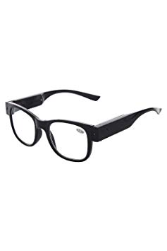 Tide USB Rechargeable Led Reading Glasses Smart Lighted Eyewear for Women Men (Black, 3.5X)
