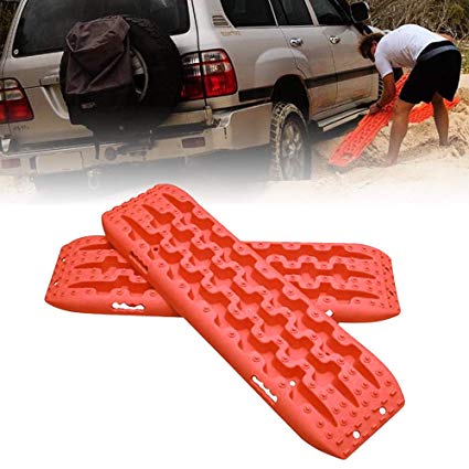 FIREBUG Recovery Track, Recovery Traction Mats for Off-Road Mud, Sand, Snow Vehicle Extraction (Set of 2), Orange