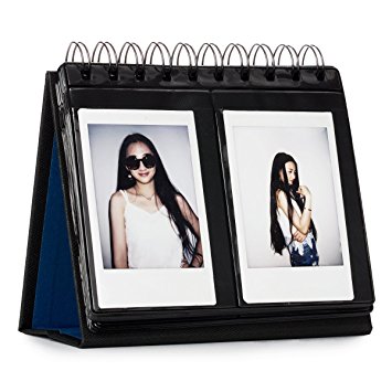 CAIUL 68 Pockets Desk Calendar Style Photo Album for Fujifilm Instax Mini 8 8  9 70 7s 90 25 26 50s Films (Black)