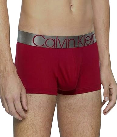 Calvin Klein Men's Steel Micro Low Rise Trunks (Medium, Rebellious)