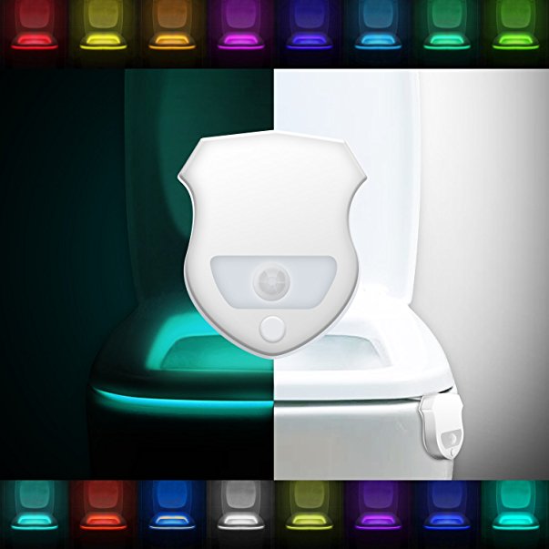 16-Color Motion Sensor LED Toilet Light,Motion Activated Toilet Night light, Auto Motion Activated Sensor Colorful Nightlight