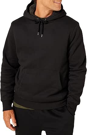 Amazon Essentials Mens Sherpa-Lined Pullover Hoodie Sweatshirt