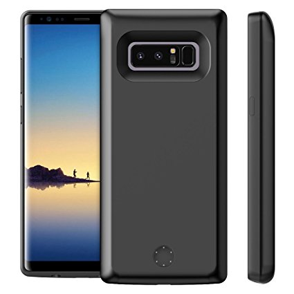Galaxy Note 8 Battery Case 6500mAh, Himino Extended Battery Charger Case Rechargeable Power Bank Battery Charging Case for Samsung Galaxy Note 8 (Black)