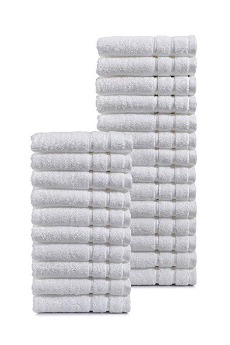 Haven Cotton 809407115153 Washcloth 24 Pcs Wash Towel White