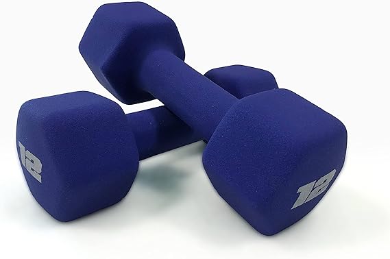 CAP Barbell Black Neoprene Coated Dumbbell Weights | Pair