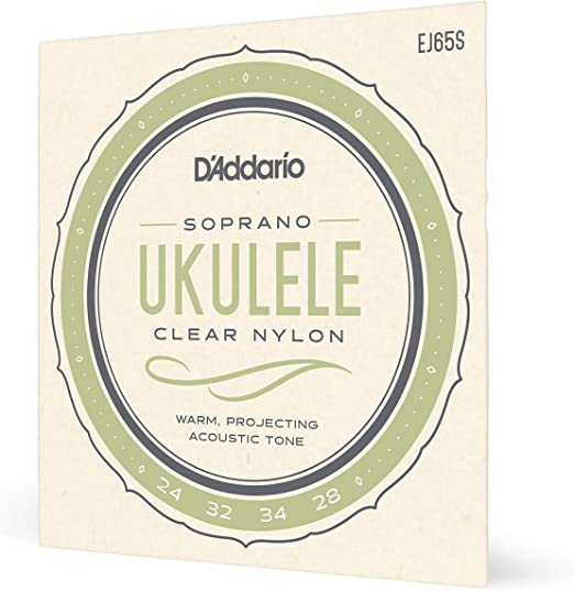 D'Addario EJ65S Pro-Arte Custom Extruded Nylon Ukulele Strings, Soprano