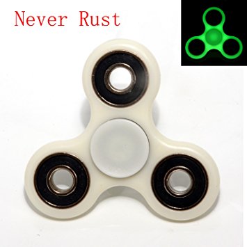 EPABO / 3D Spinner Fidget EDC Tri-Spinner Toy ADHD Focus Toys High Speed 1-3 Min Spins Precision Hand Spinner Fidgets for Kids & Adults - Best Stress Reducer Relieves Boredom / Killing Time ( Fluorescence)