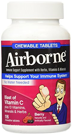 Airborne Blast of Vitamin C Very Berry 116 Chewable Tablets